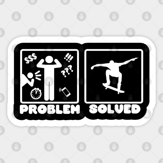 Problem Solved Skateboarding Sticker by TheUnknown93